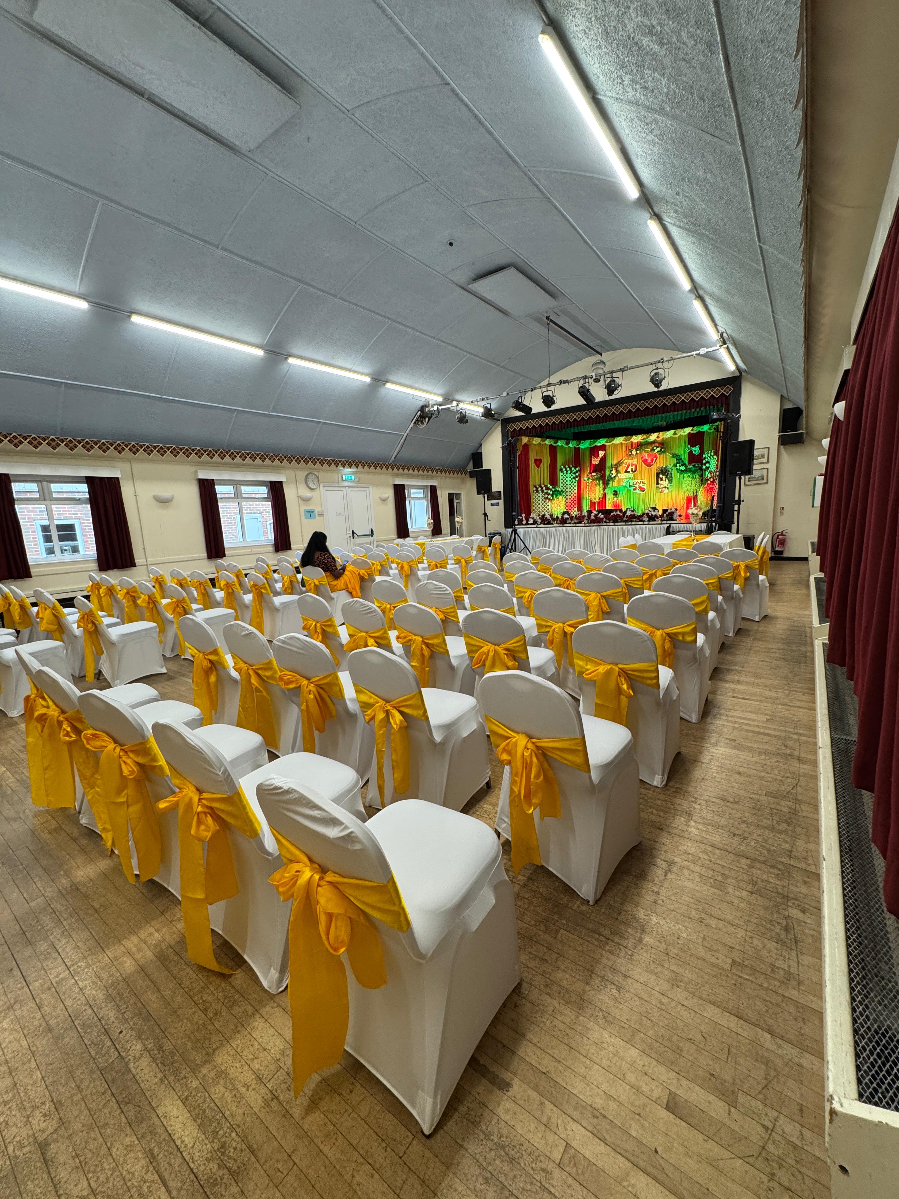 Hall set up for wedding anniversary by Megha Voice Events of southampton